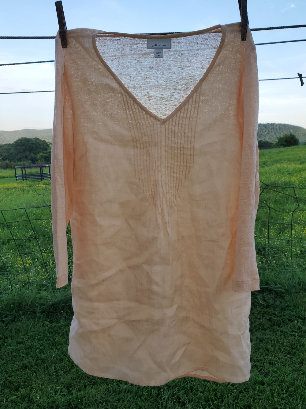J. Jill Peach V-Neck Lightweight Tunic